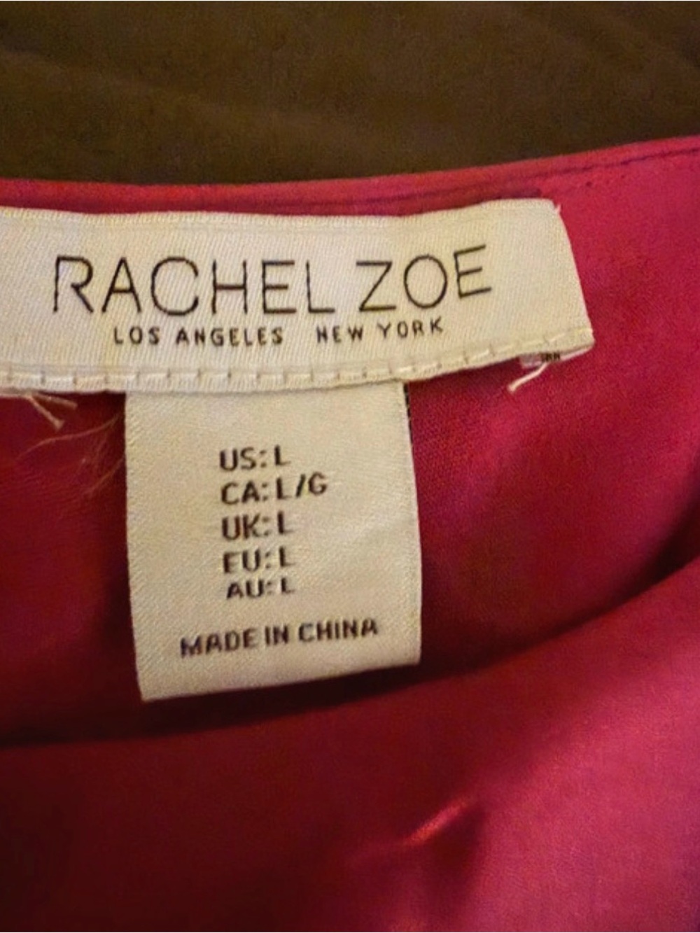 Rachel Zoe Magenta One-Shoulder Satin Camisole - Picture 3 of 3